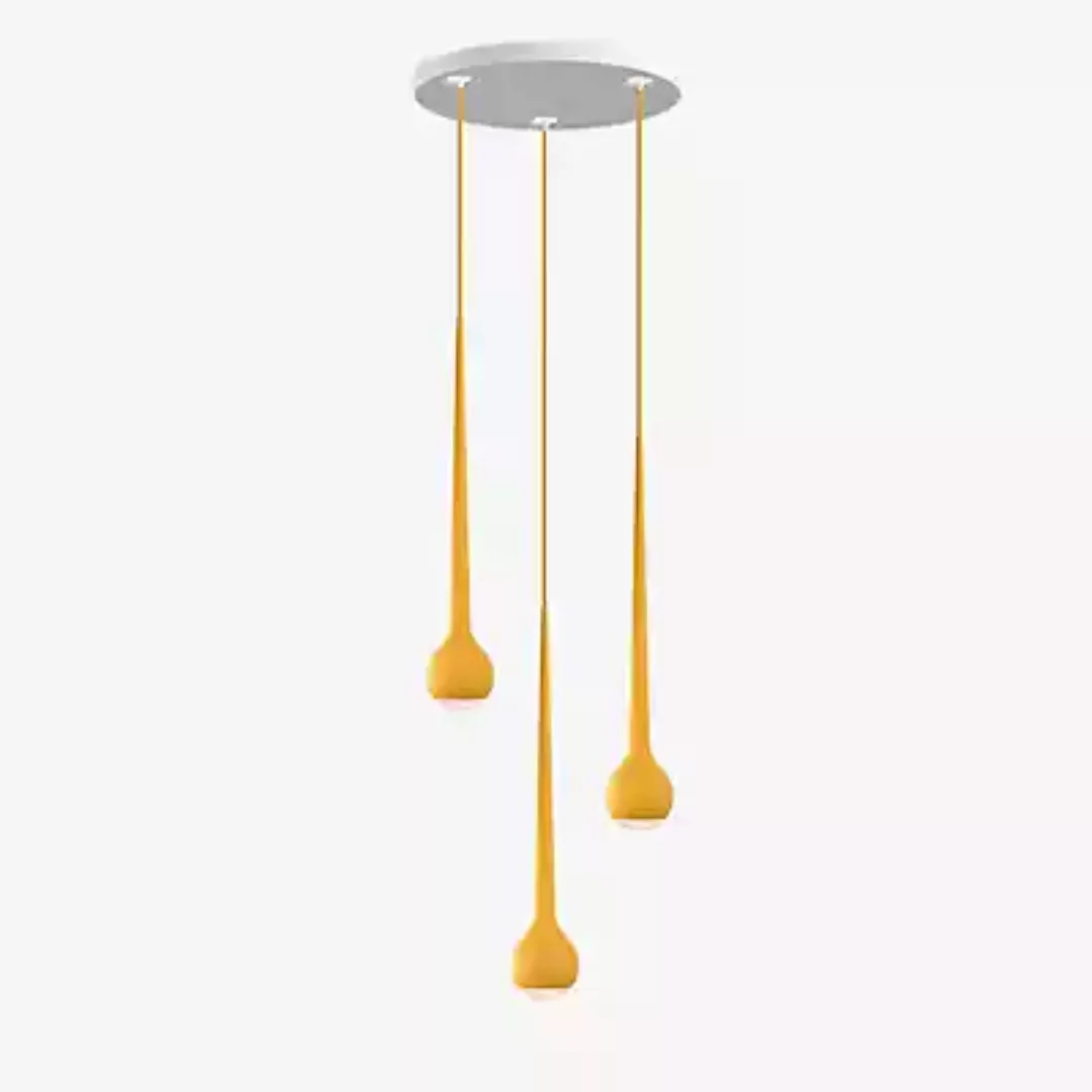 Grau Falling Sun Pendelleuchte LED Cluster - 3-flammig, orange - 200 cm günstig online kaufen