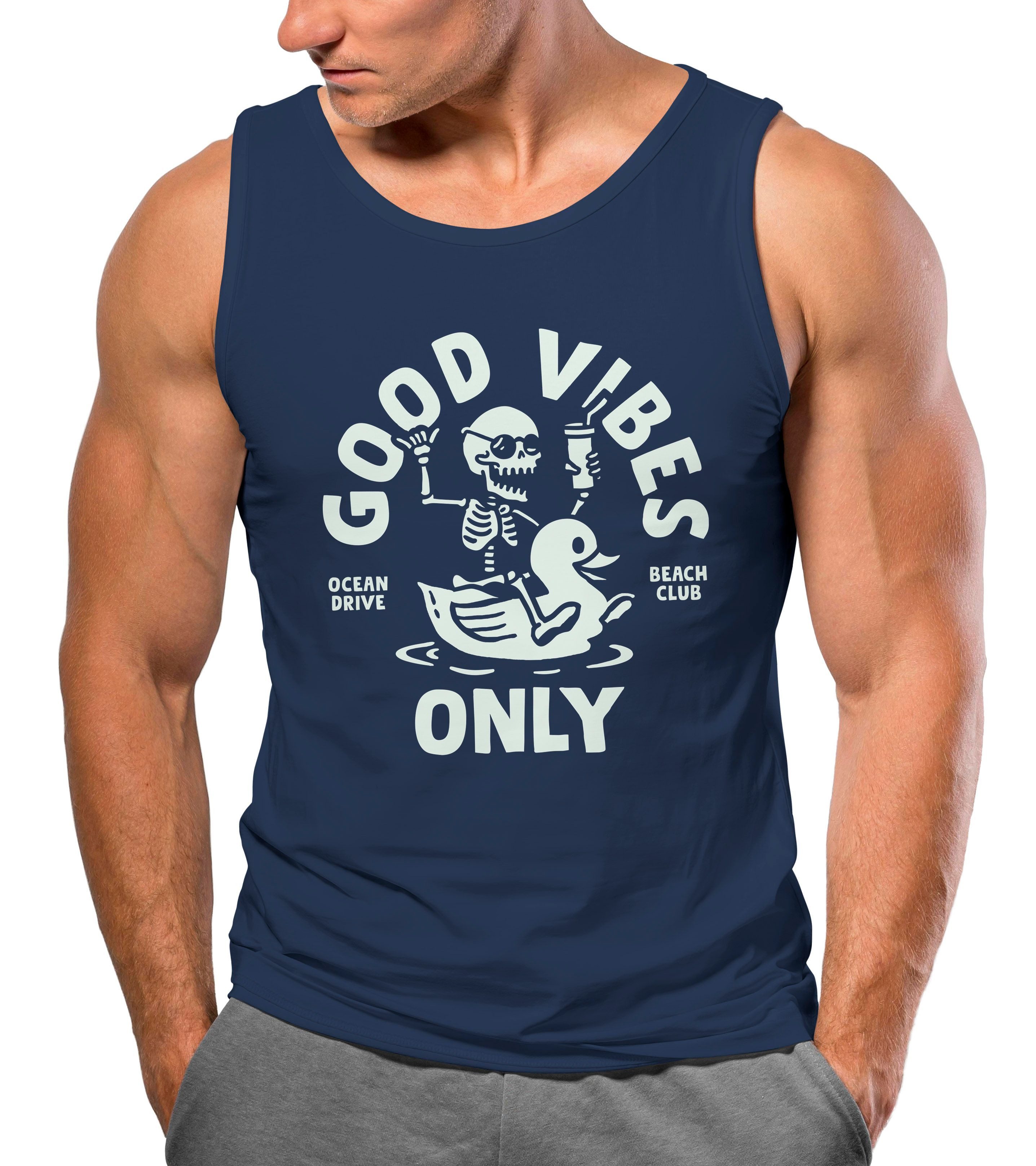 Neverless Tanktop Herren Tank-Top Good Vibes günstig online kaufen
