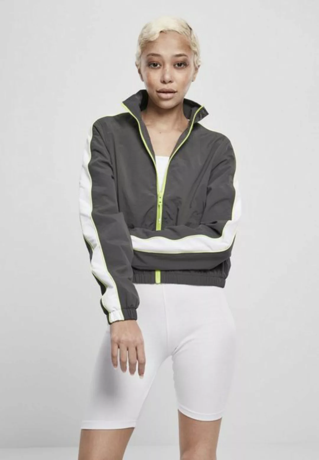 URBAN CLASSICS Outdoorjacke Damen Ladies Short Piped Track Jacket (1-St) günstig online kaufen