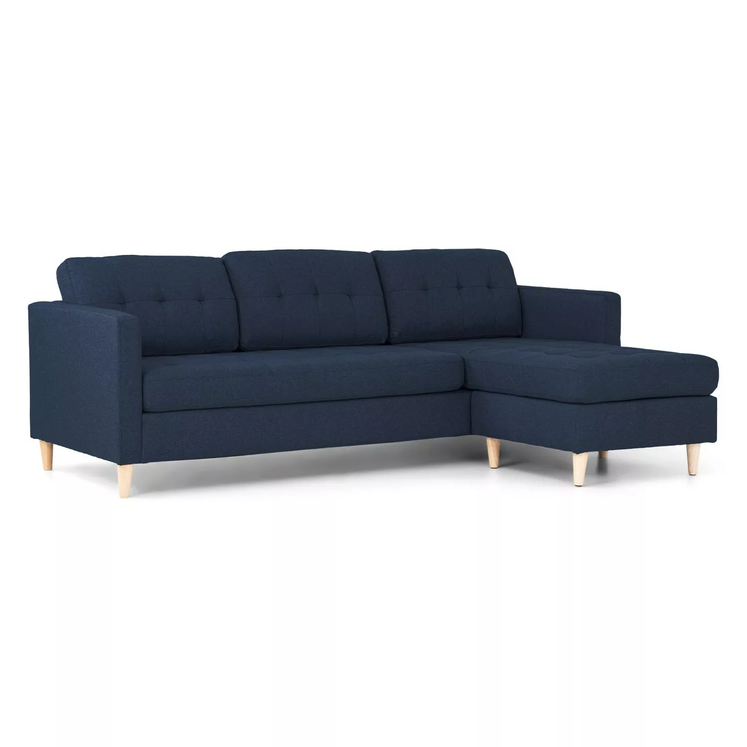 ebuy24 Marino Sofa Chaiselongsofa Rechts oder Links Gewendet in Blauen Stof günstig online kaufen