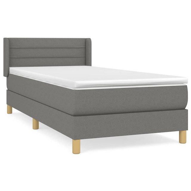 vidaXL Boxspringbett Boxspringbett mit Matratze Hellgrau 100x200 cm Stoff B günstig online kaufen