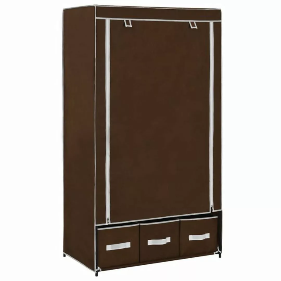 vidaXL Kleiderschrank Kleiderschrank Stoffschrank Faltschrank Braun 87 x 49 günstig online kaufen