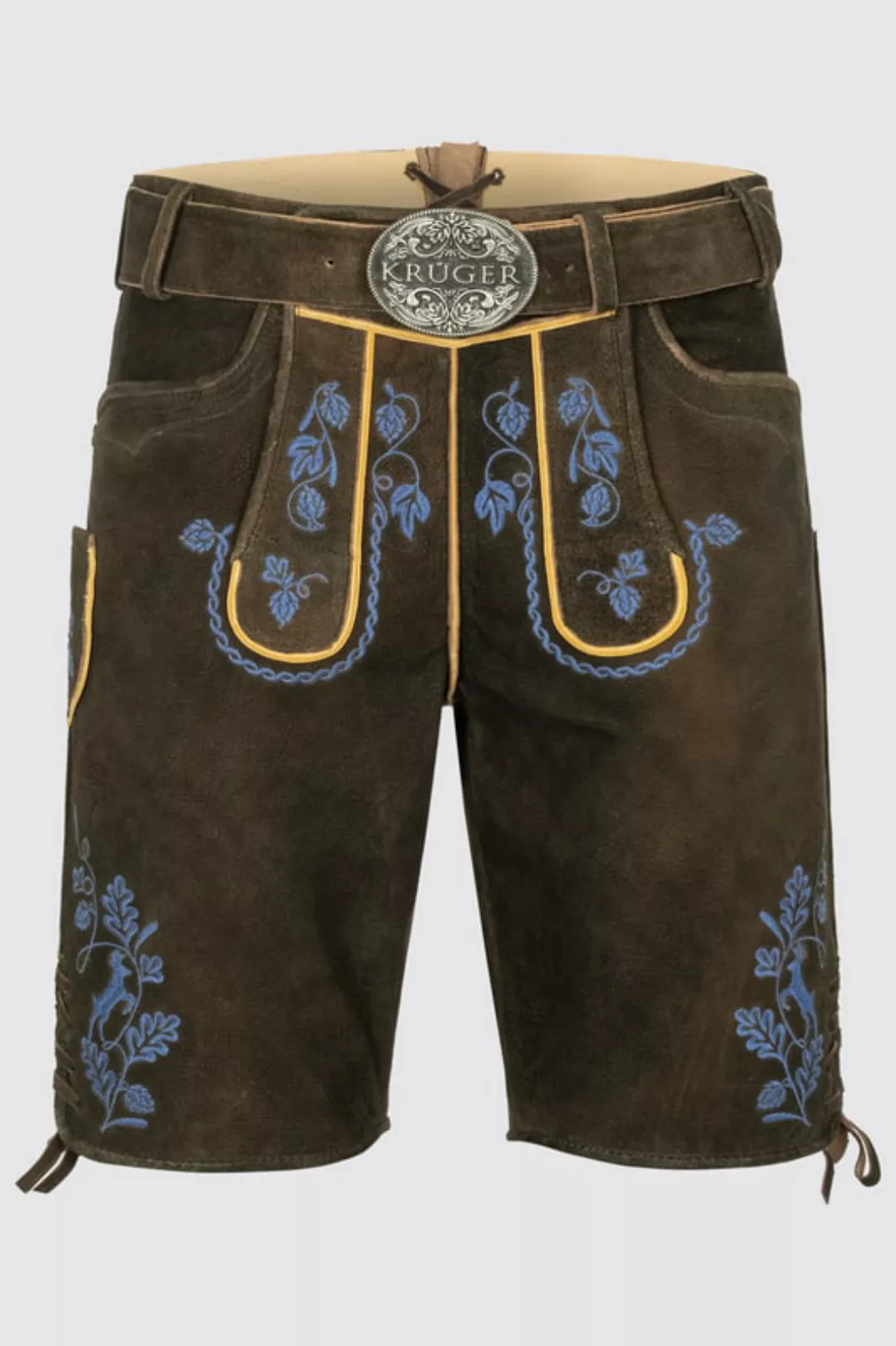 Lederhose Roland mit Gürtel günstig online kaufen