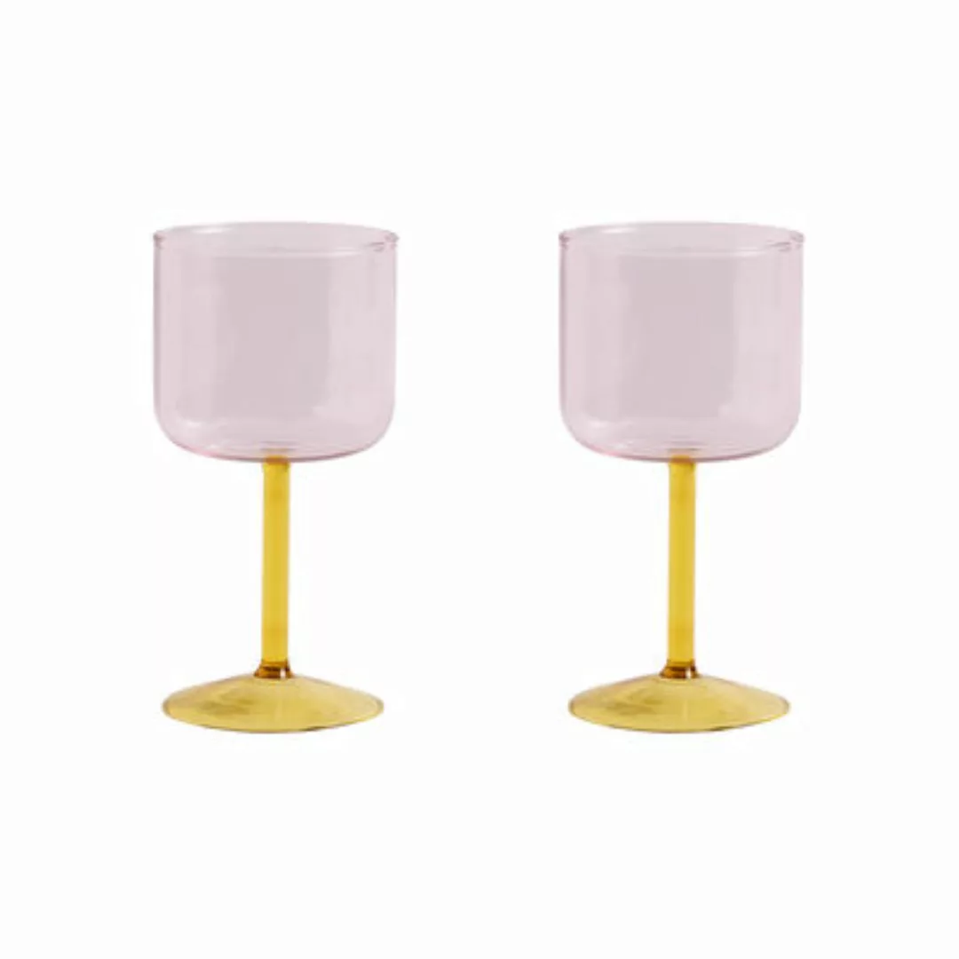 Weinglas Tint glas rosa / 2er-Set - Hay - Rosa günstig online kaufen
