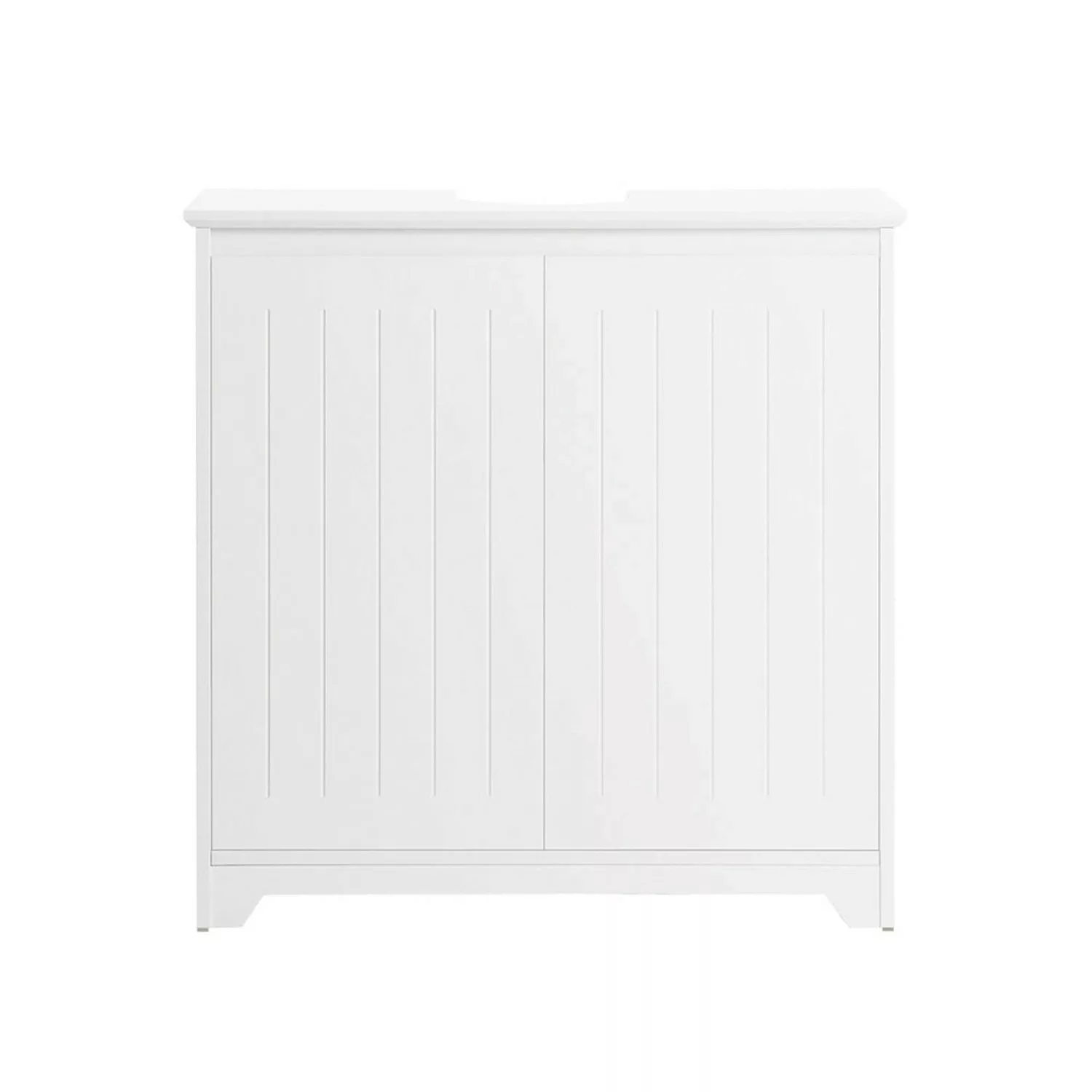 SoBuy Waschbeckenunterschrank mit 2 Türen Holz Weiß 60 cm BZR108-W günstig online kaufen