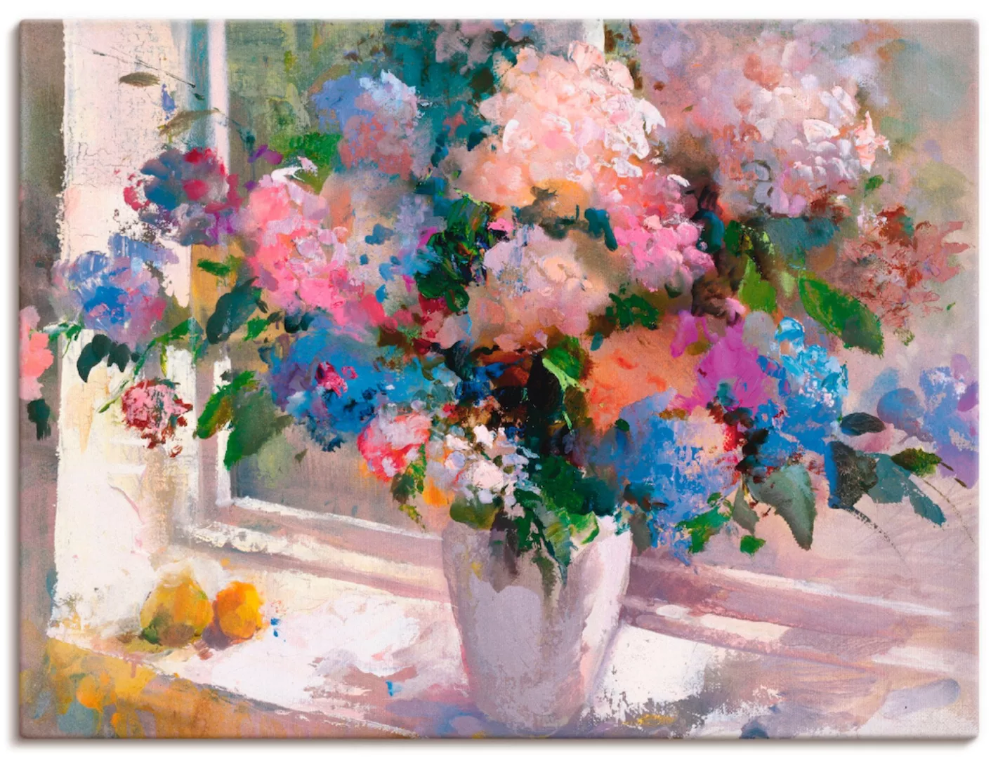 Artland Leinwandbild »Hortensie«, Blumen, (1 St.), auf Keilrahmen gespannt günstig online kaufen