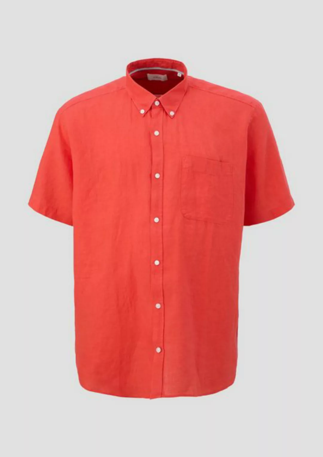 s.Oliver Kurzarmhemd Hemd aus Leinen Garment Dye günstig online kaufen