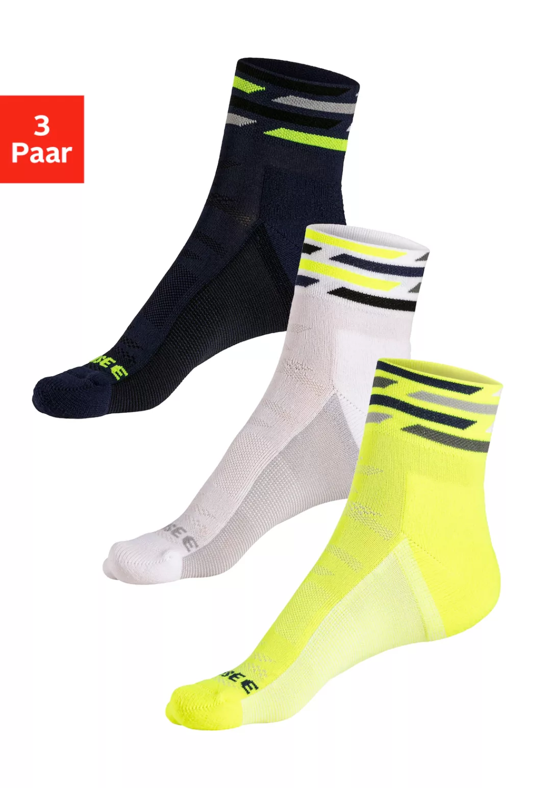 Chiemsee Funktionssocken, (Packung, 3 Paar), Nylon-Microfaser Sportsocken günstig online kaufen