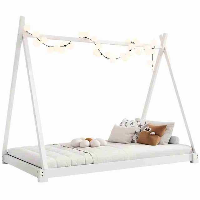 TavilaEcon Kinderbett Einzelbett Flachbett Holzbett Zelt-Modellierbett, 90x günstig online kaufen