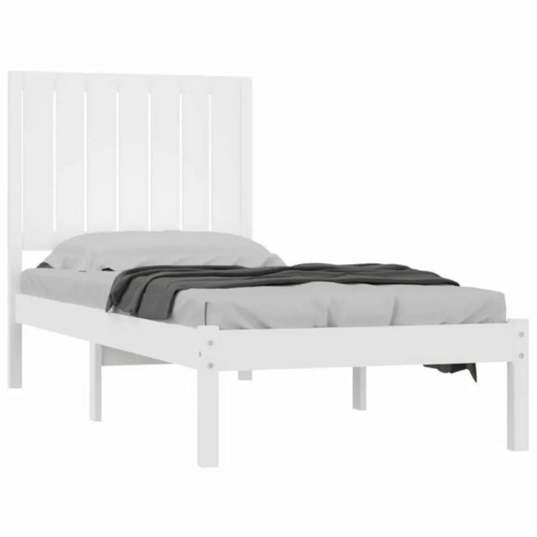 vidaXL Bett Massivholzbett Weiß 75x190 cm günstig online kaufen