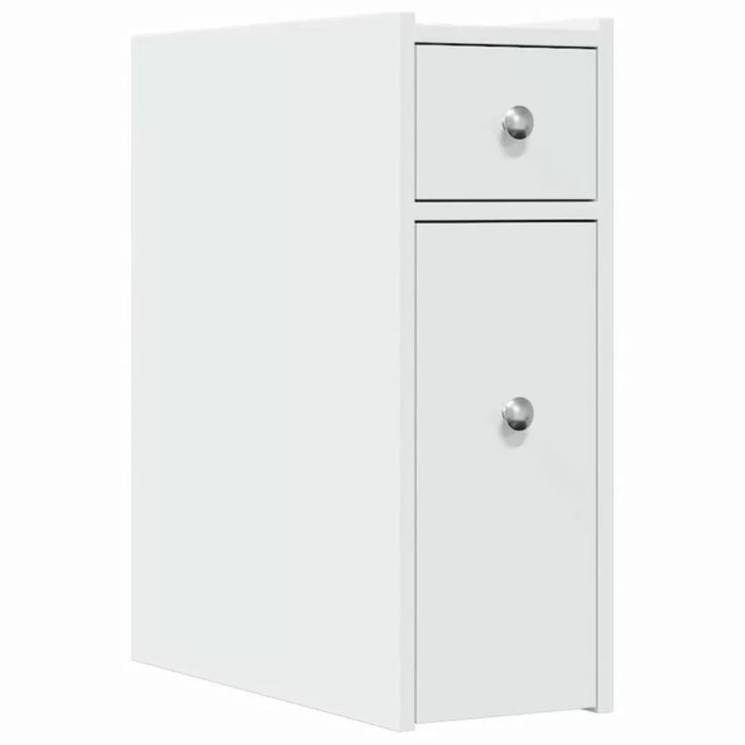 vidaXL Aktenschrank Badschrank Schmal mit Rollen Weiß Spanplatte günstig online kaufen