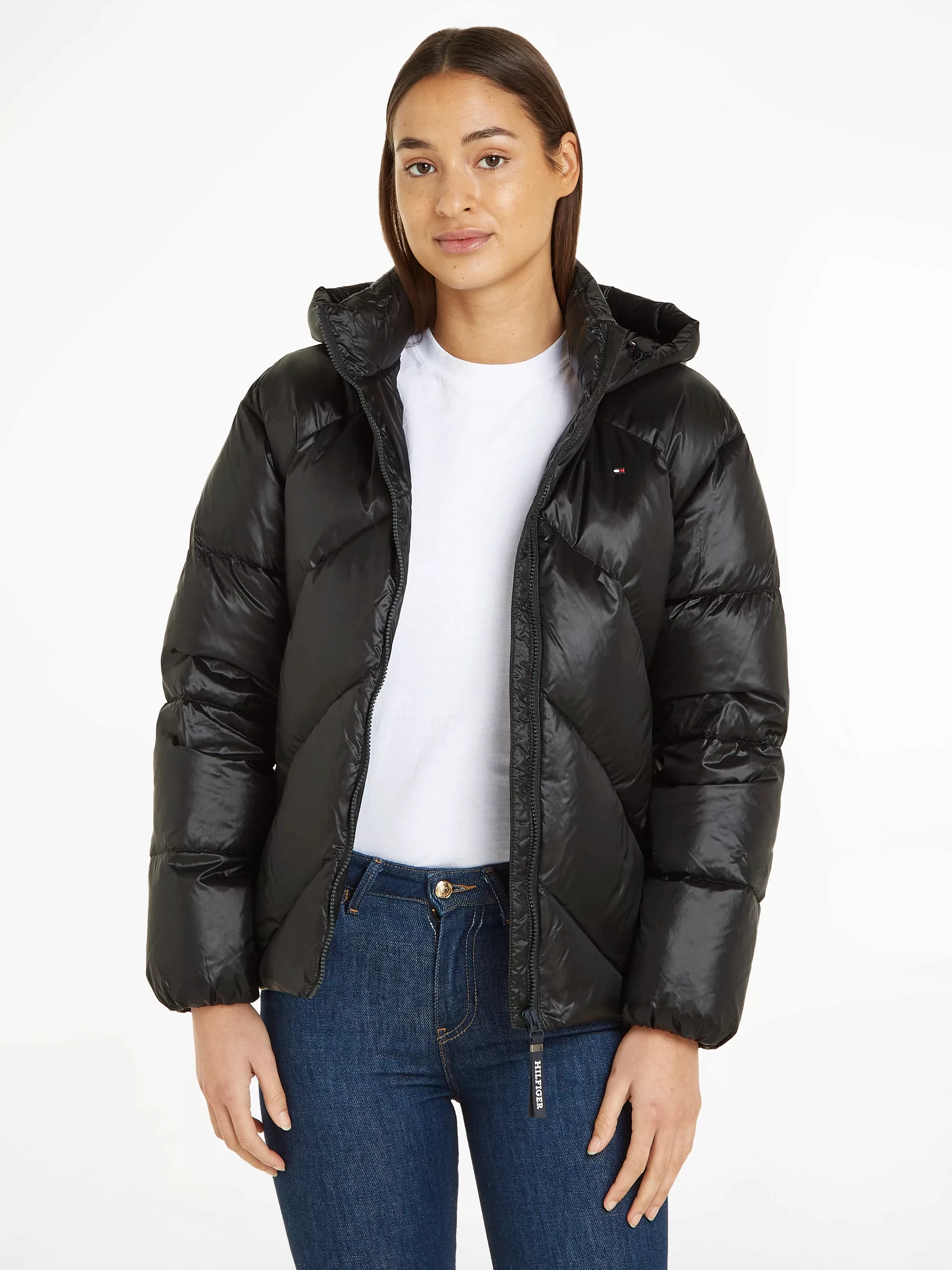 Tommy Hilfiger Daunenjacke "CHEVRON LW DOWN JACKET", mit Kapuze günstig online kaufen