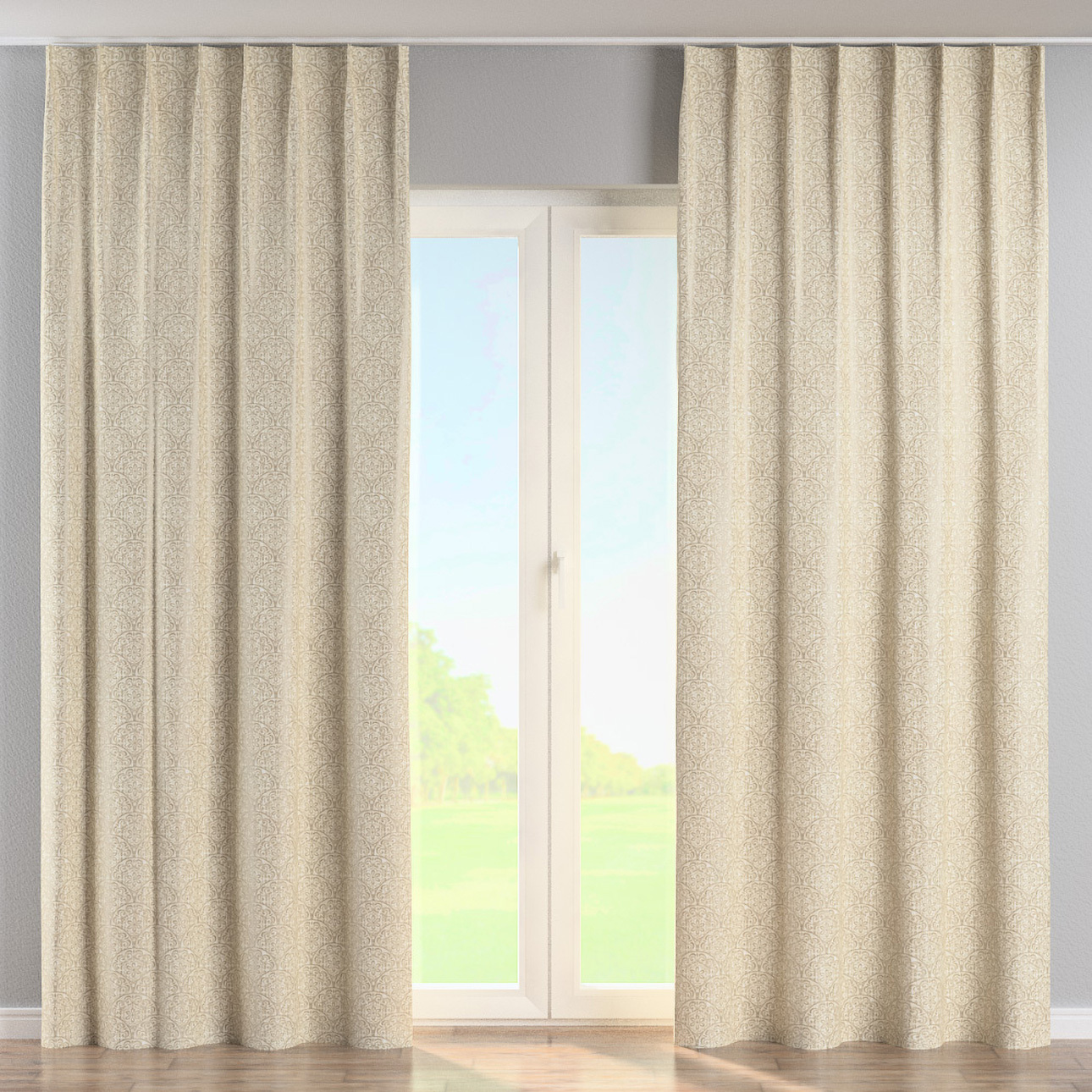 Vorhang mit flämischen 1-er Falten, beige, Imperia Premium (144-13) günstig online kaufen
