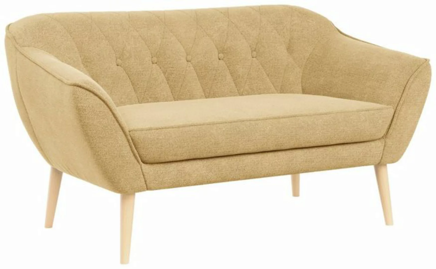 MKS MÖBEL Sofa PIRS-2 Sitzer, Skandinavischer Stil, Gesteppte Polsterung, H günstig online kaufen