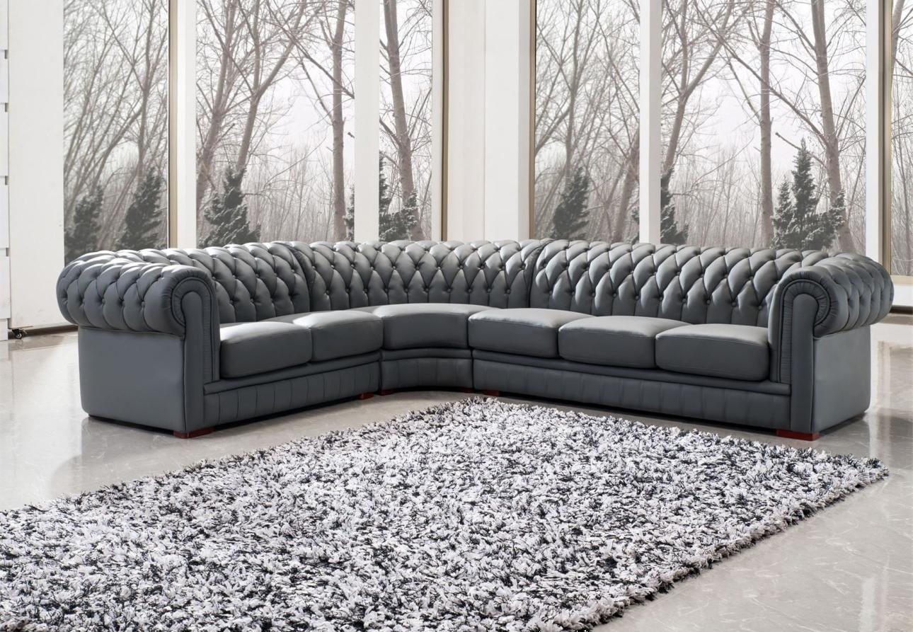 Xlmoebel Ecksofa Ecksofa Chesterfield Ledercouch Polstermöbel Design #334, günstig online kaufen