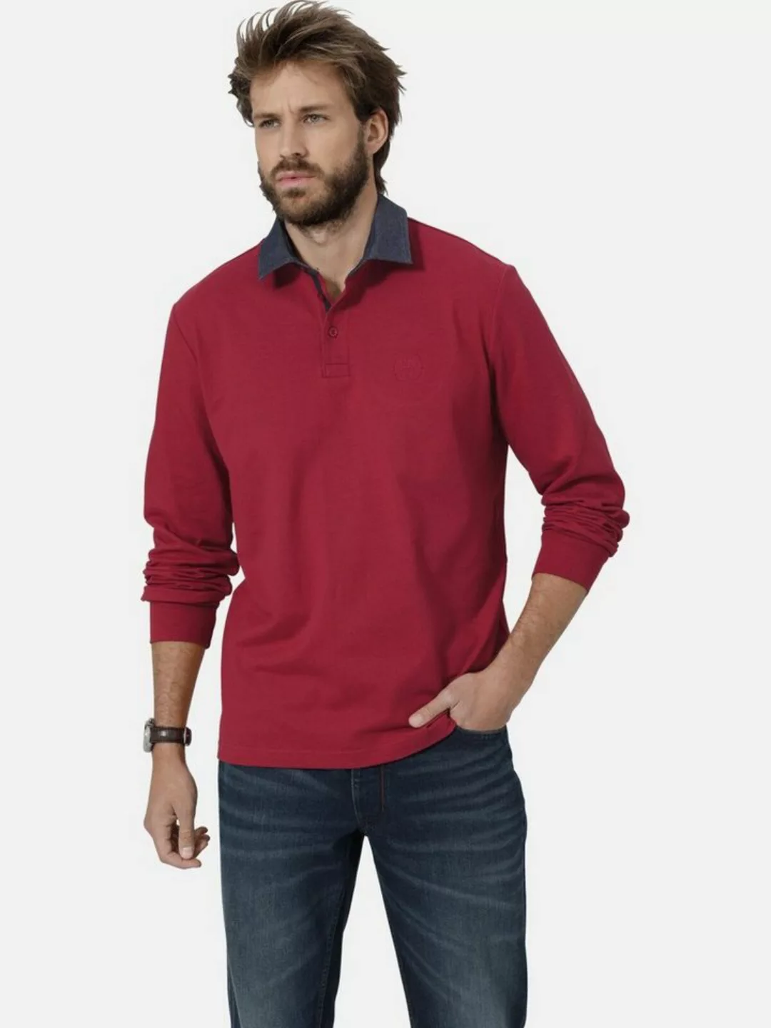 Babista Langarm-Poloshirt SILVETTO im stilvollen Piqué-Look günstig online kaufen