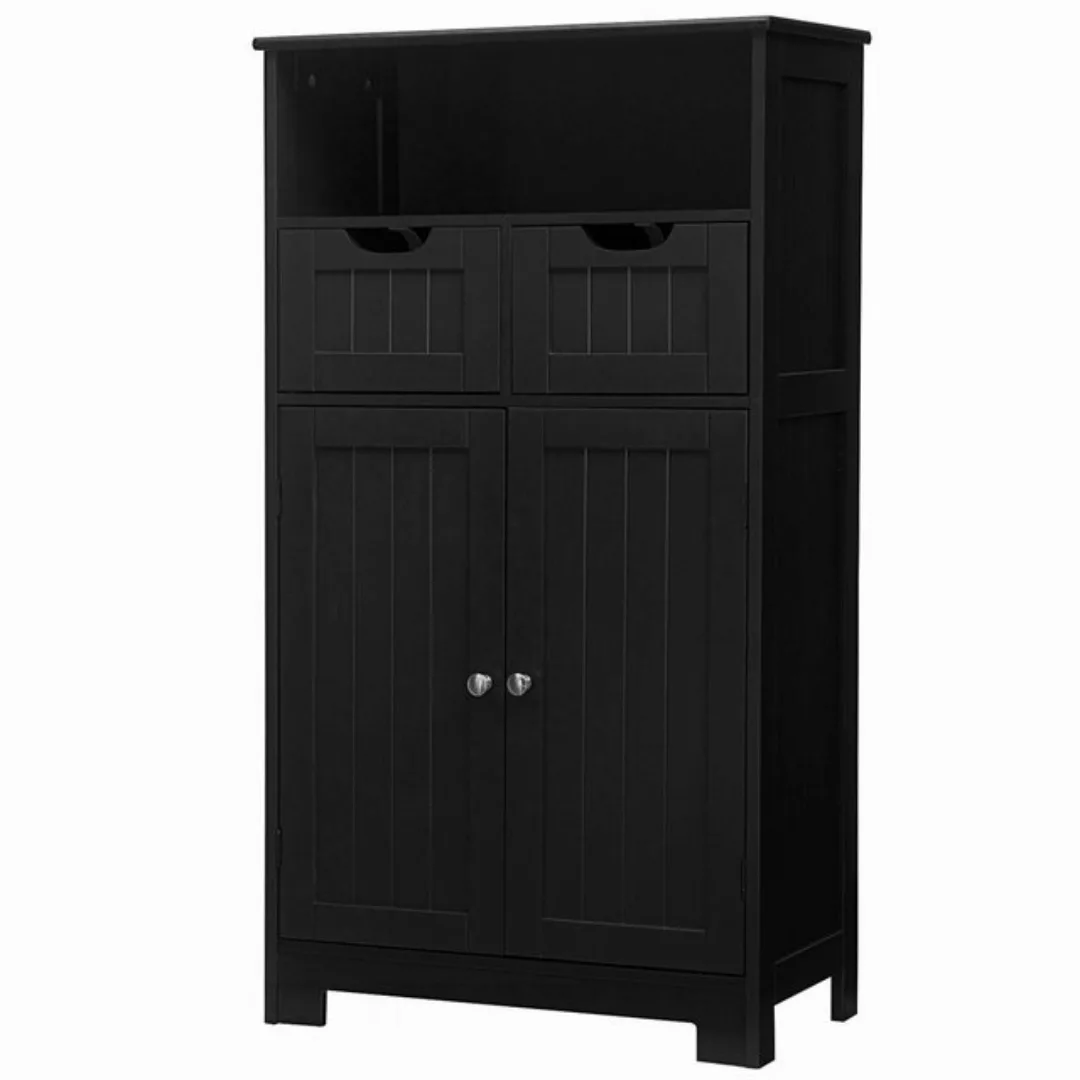 KOMFOTTEU Midischrank Badezimmerschrank 60x30x109cm,mit 2 Schubladen günstig online kaufen