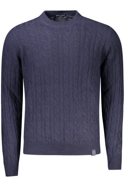 North Sails Strickpullover Blauer Herrenpullover mit Zopfmuster und Rundhal günstig online kaufen