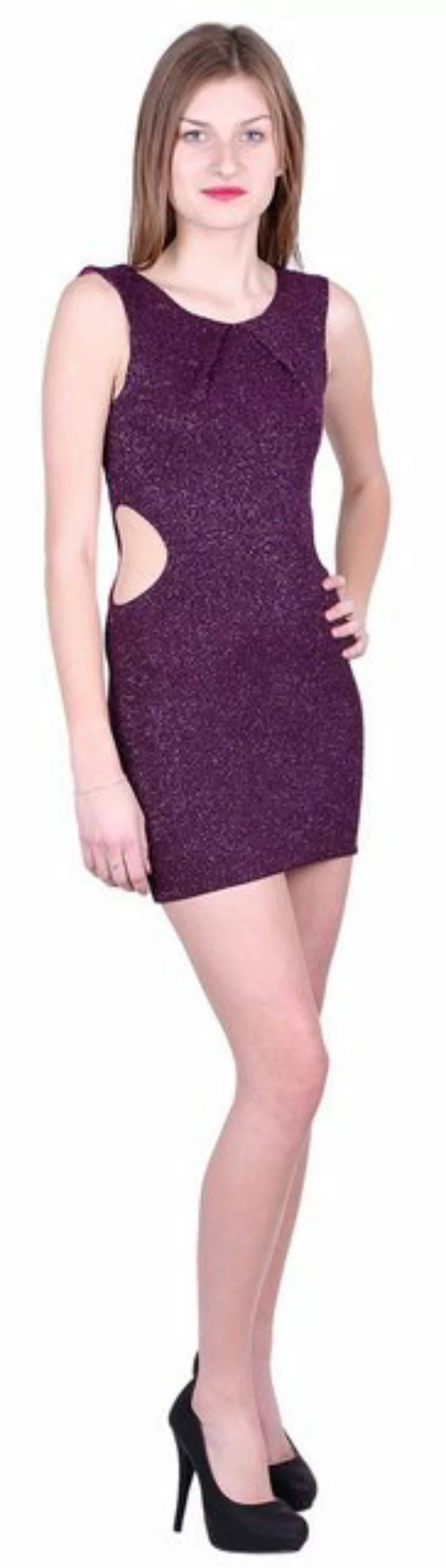 Sarcia.eu Minikleid John Zack Violettes Brokatkleid mit Ausschnitt L günstig online kaufen