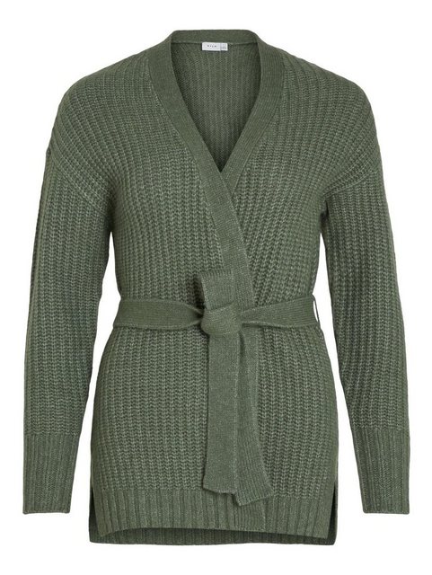 Vila Cardigan Feinstrick Cardigan Stretch Jacke mit Gürtel VIFELO 4843 in G günstig online kaufen