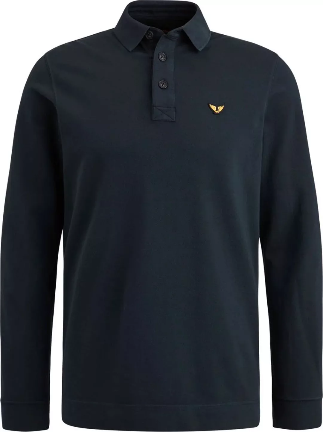 PME Legend Long Sleeve Poloshirt Navy - Größe M günstig online kaufen