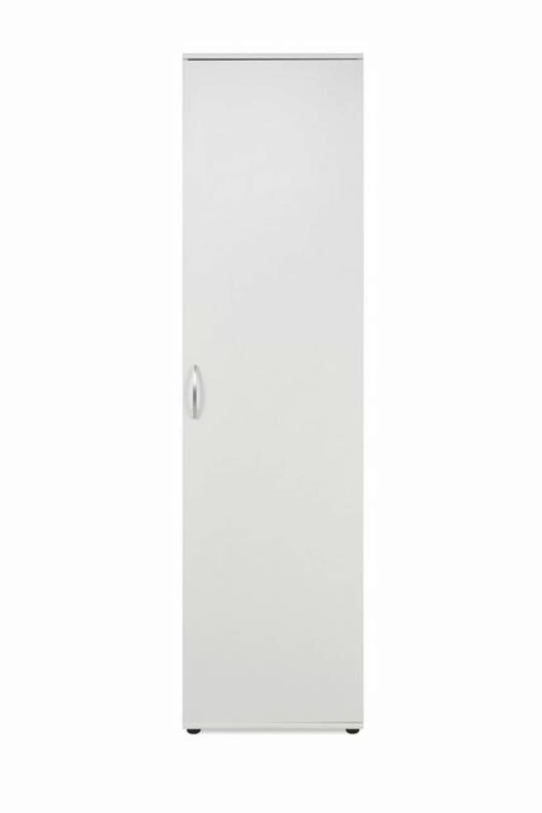 freiraum Garderobenschrank Andy 1 Tür, 5 Böden, in Weiß - 50x187x34cm (BxHx günstig online kaufen