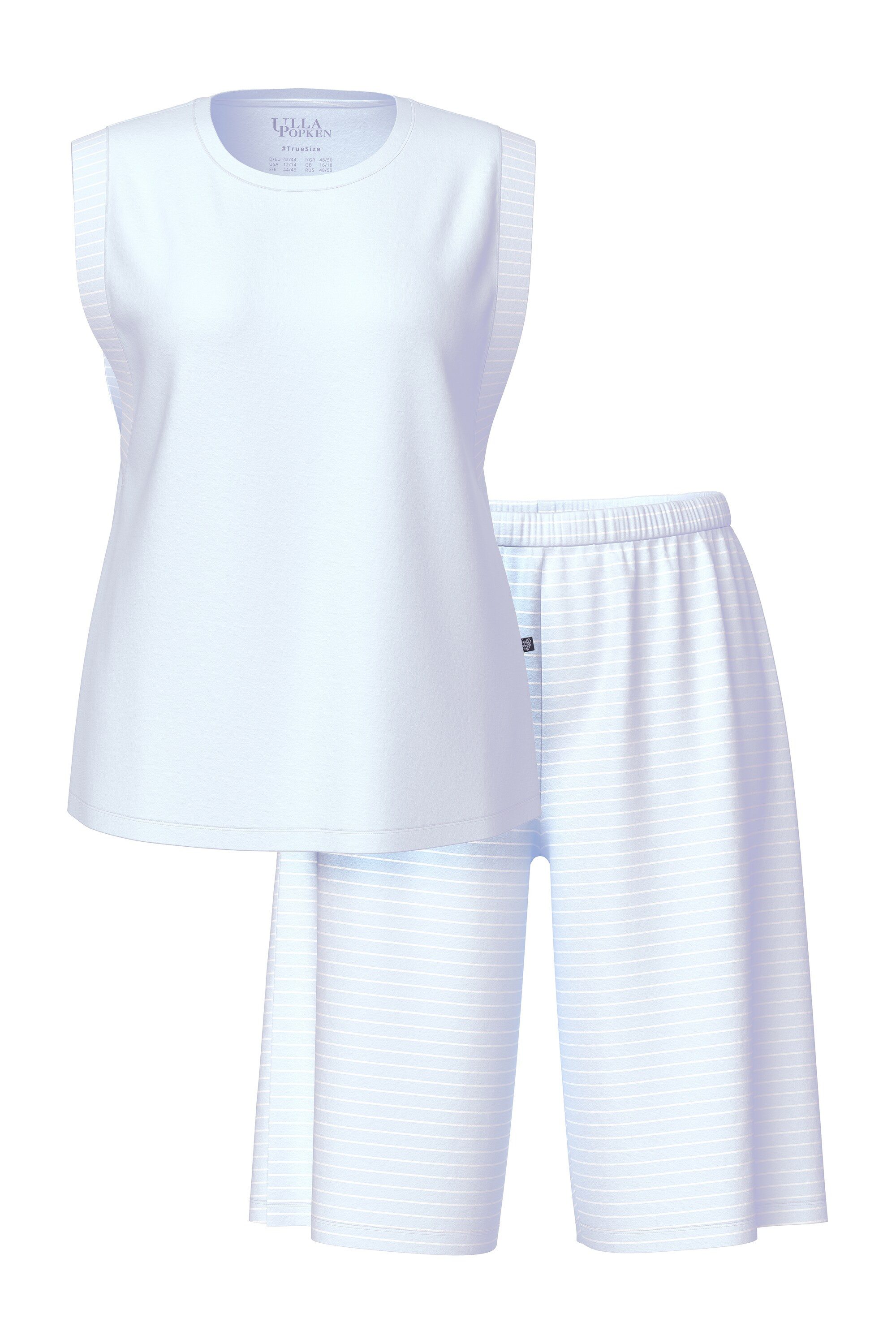 Ulla Popken Pyjama Shorty Zweiteiler Rundhals günstig online kaufen