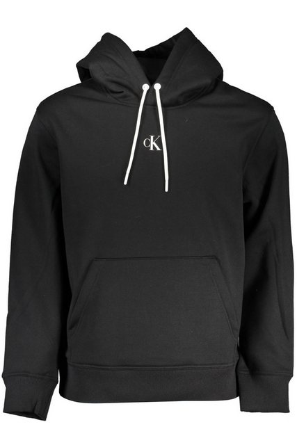 Calvin Klein Jeans Sweatshirt Herren-Schwarzes Sweatshirt mit Kapuze und Ta günstig online kaufen