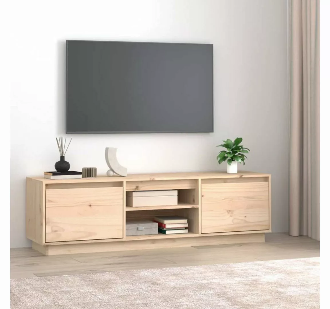 furnicato TV-Schrank 140x35x40 cm Massivholz Kiefer günstig online kaufen