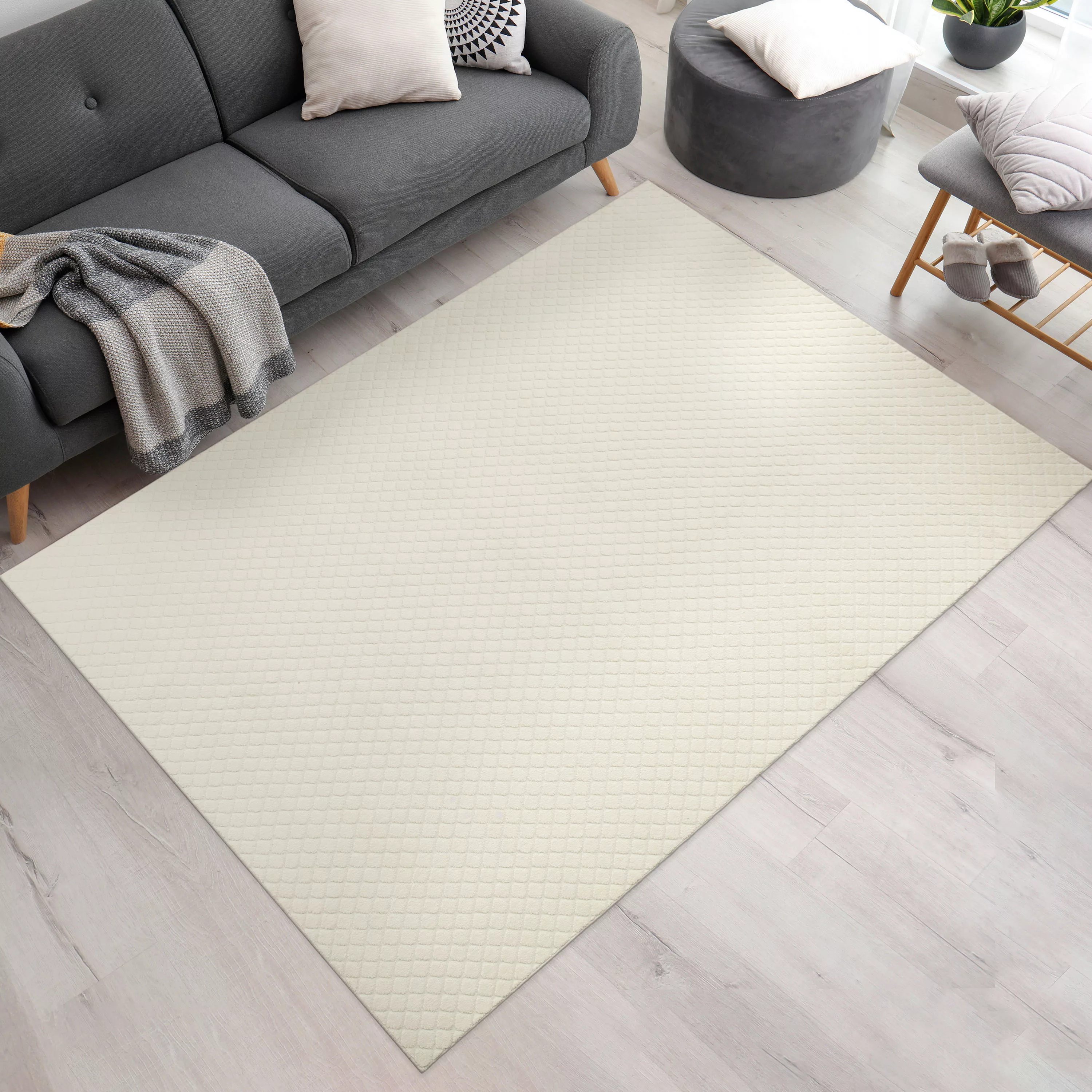 Paco Home Teppich »Rotterdam 591«, rechteckig, 4 mm Höhe, Kurzflor, Uni Far günstig online kaufen