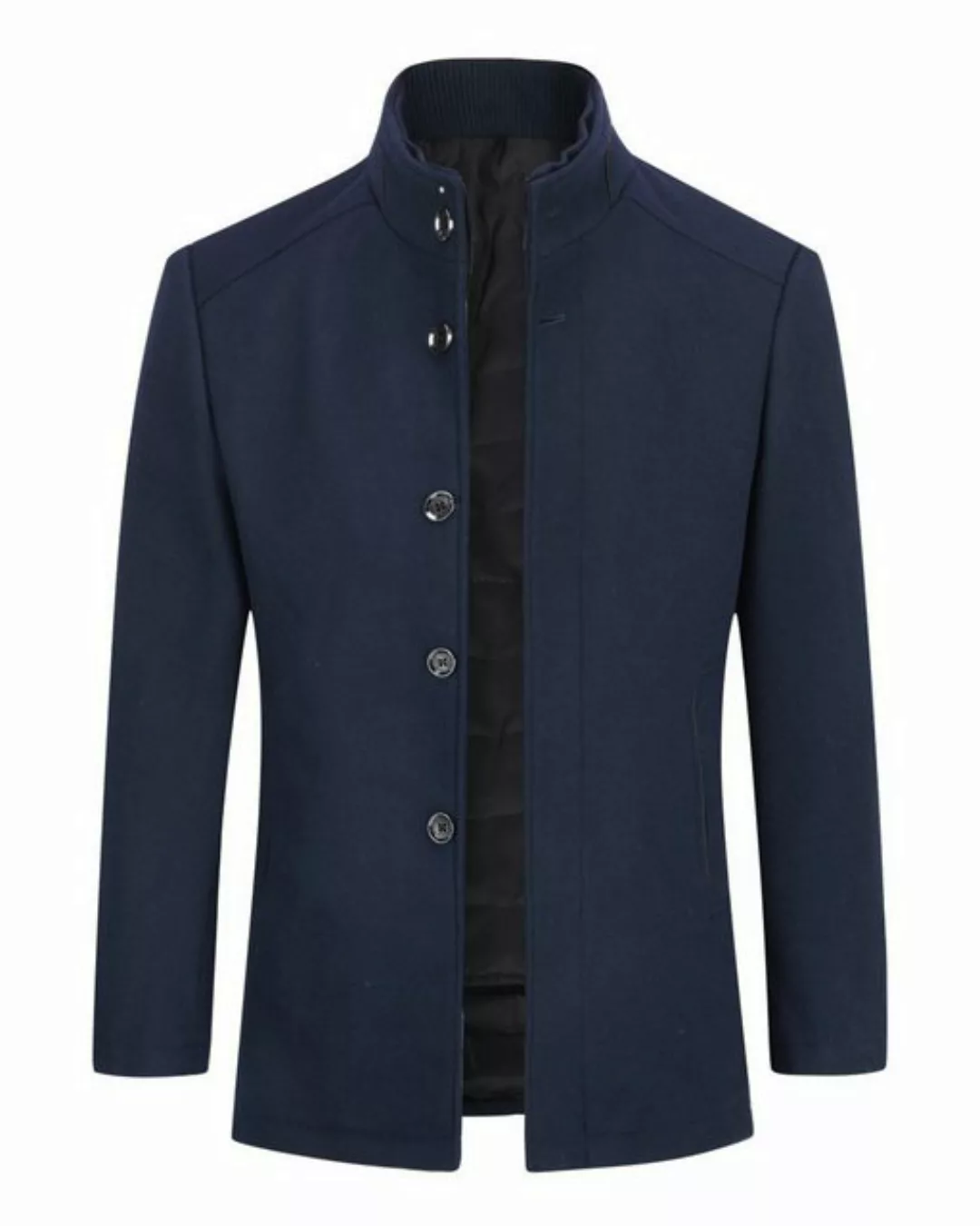 Allthemen Kurzmantel mit abnehmbarer dicker Weste Navyblau günstig online kaufen