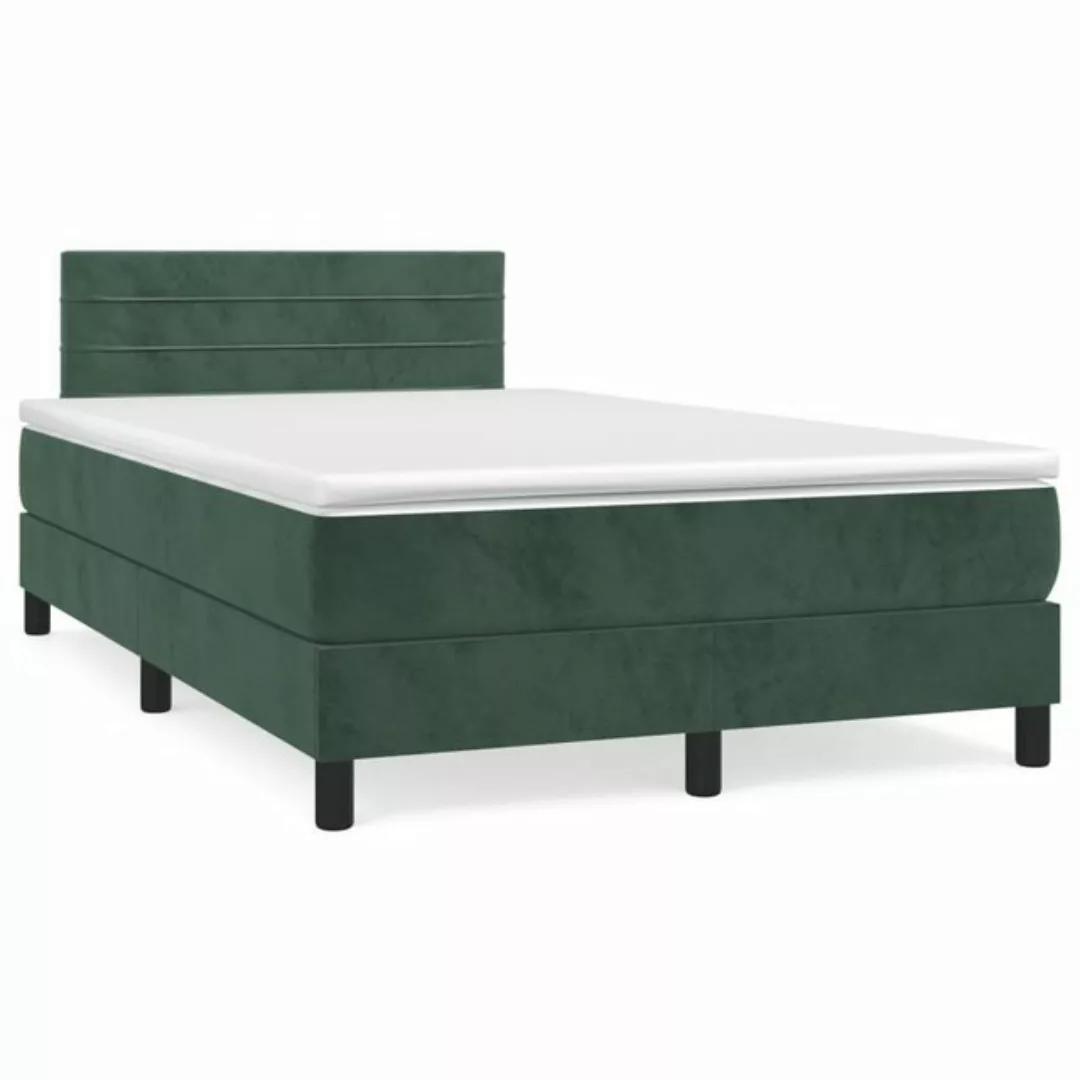 vidaXL Boxspringbett Boxspringbett mit Matratze Hellgrau 90x190 cm Stoff Be günstig online kaufen