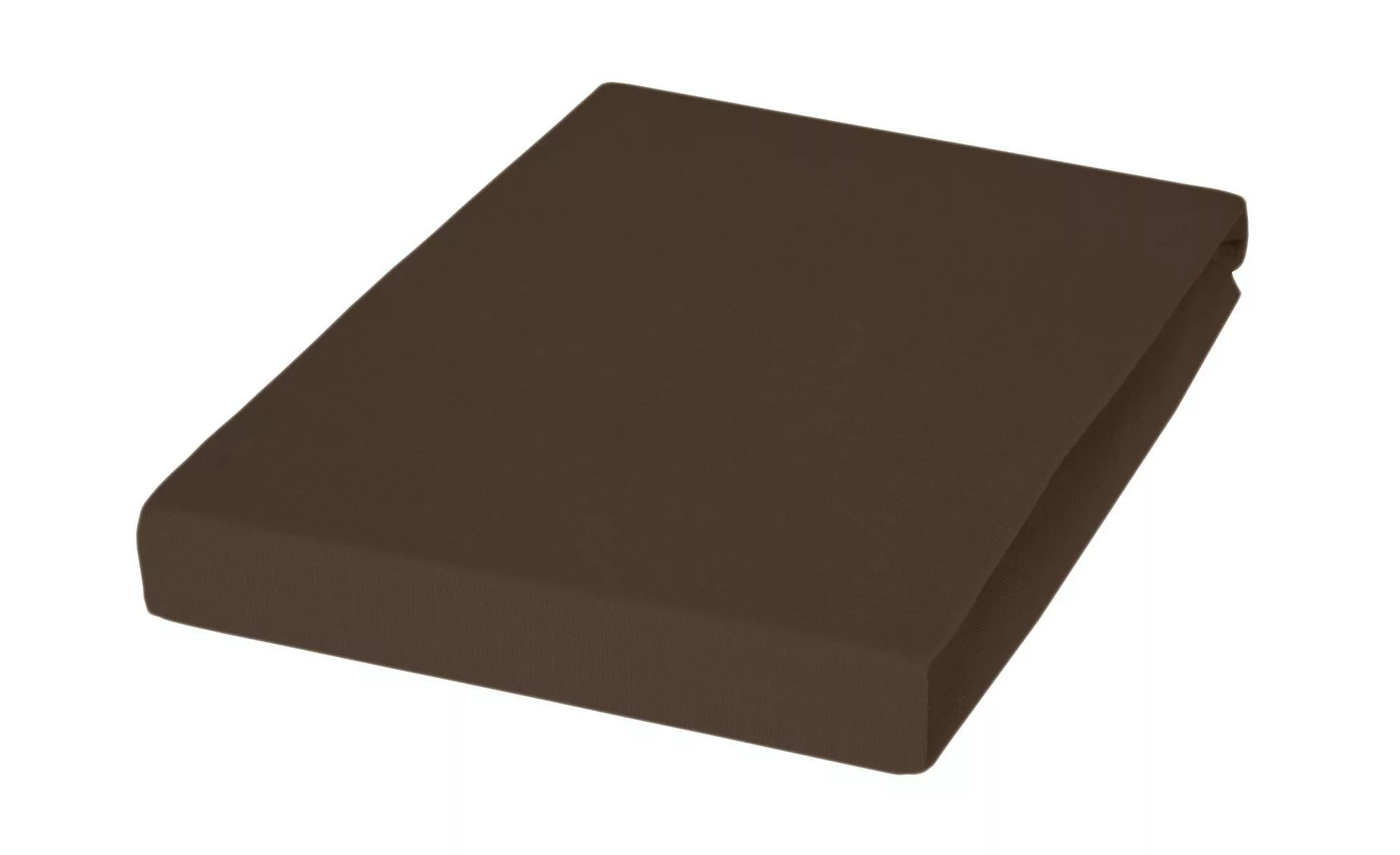 Janine Spannbetttuch Elastic-Jersey 5002 dunkelbraun Größe:  150x200 cm günstig online kaufen