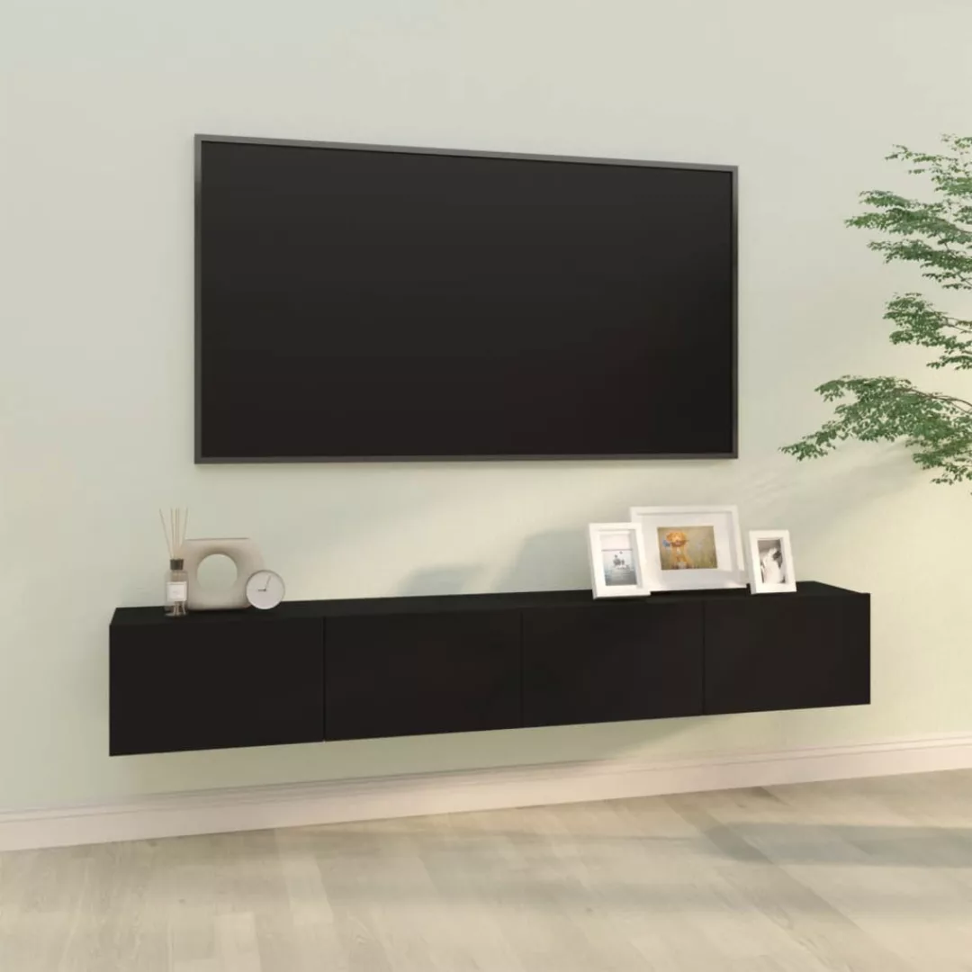 Vidaxl Tv-wandschränke 2 Stk. Schwarz 100x30x30 Cm Holzwerkstoff günstig online kaufen