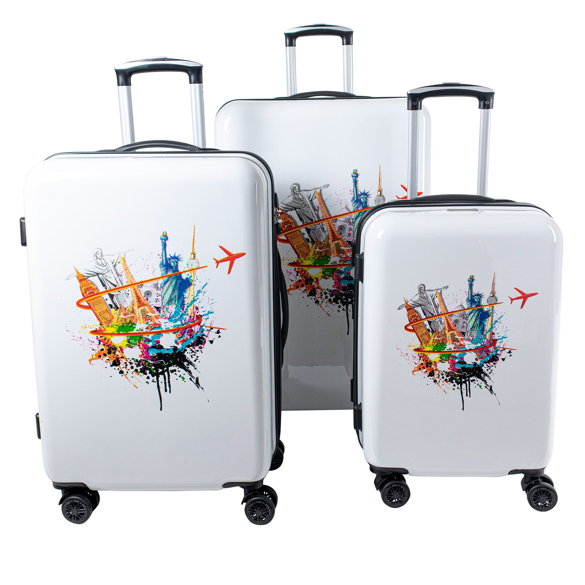 Crosstravel Kofferset Voyage, 4 Rollen, (3 günstig online kaufen