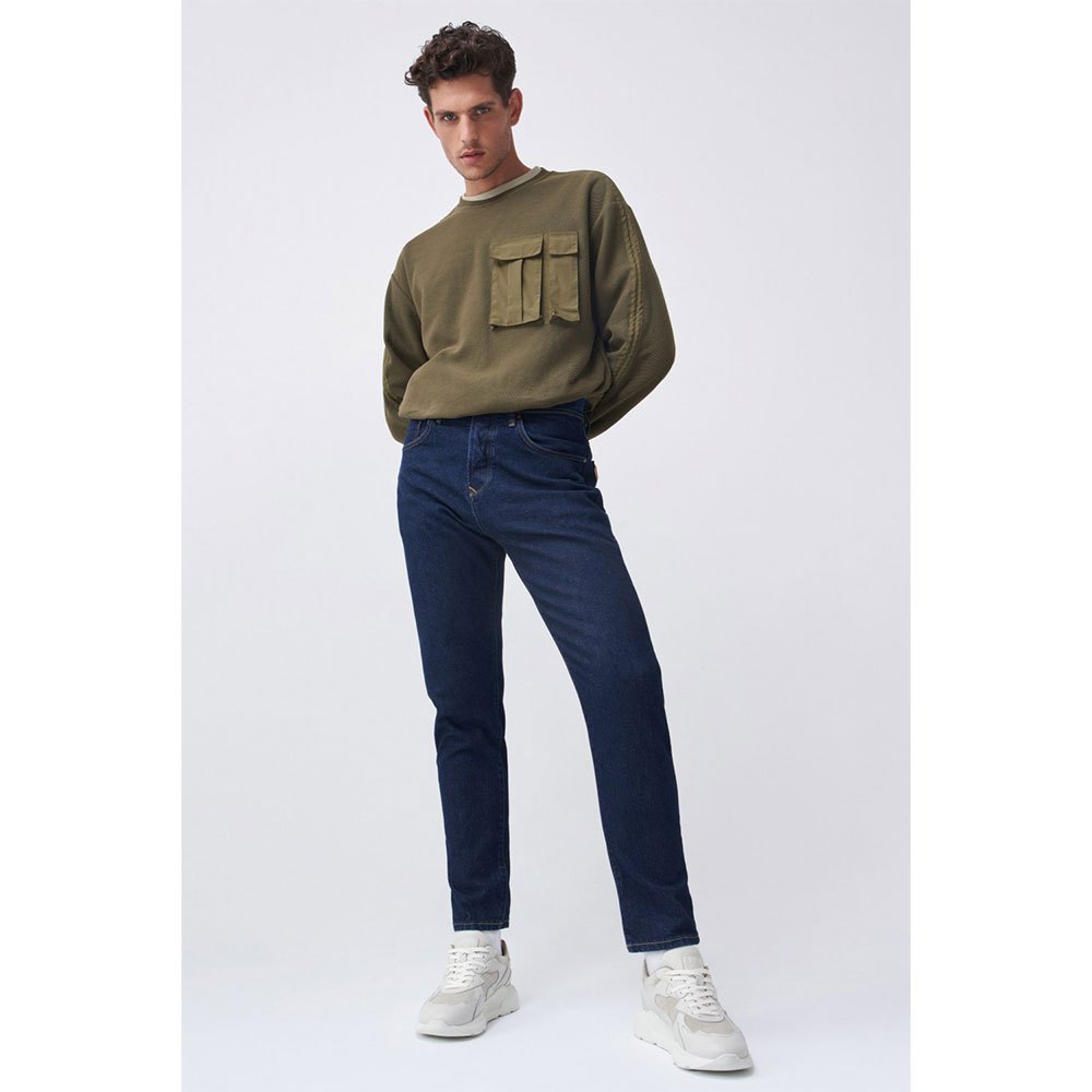 Salsa Jeans 125512-504 / Plush Pocket Pullover M Green günstig online kaufen