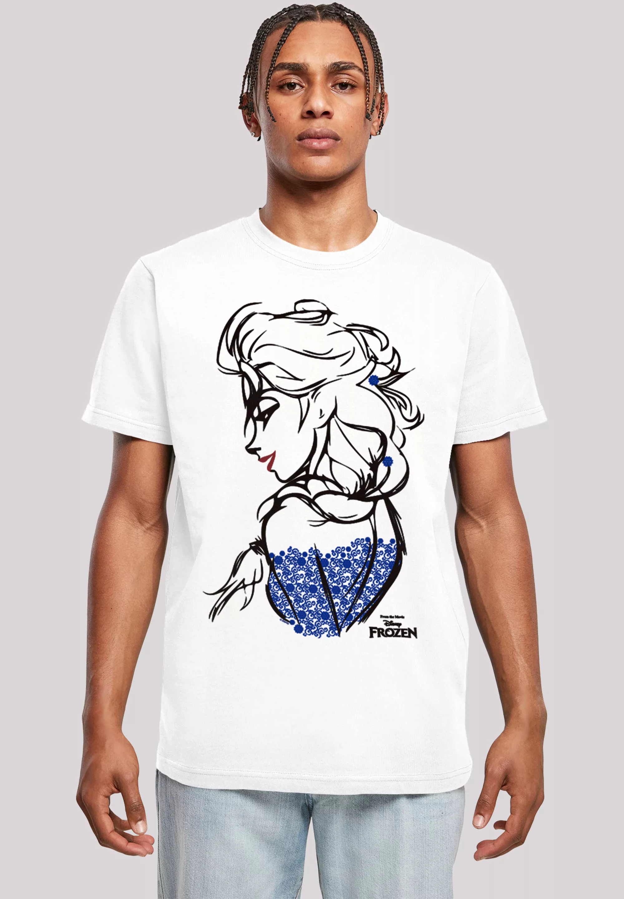 F4NT4STIC T-Shirt "Disney Frozen Elsa Sketch Mono", Herren,Premium Merch,Re günstig online kaufen