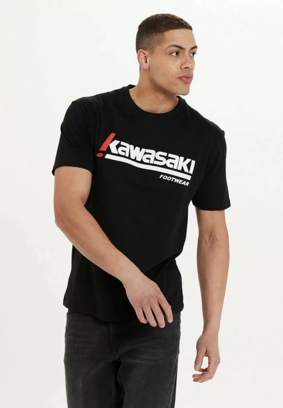 Kawasaki T-Shirt Kabunga mit großem Markenprint günstig online kaufen