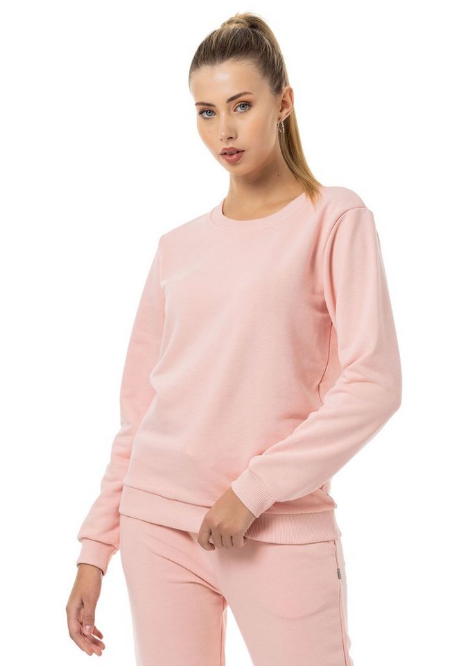 RedBridge Sweatshirt Red Bridge Damen Sweatshirt Rundhals Pullover Pink XXL günstig online kaufen