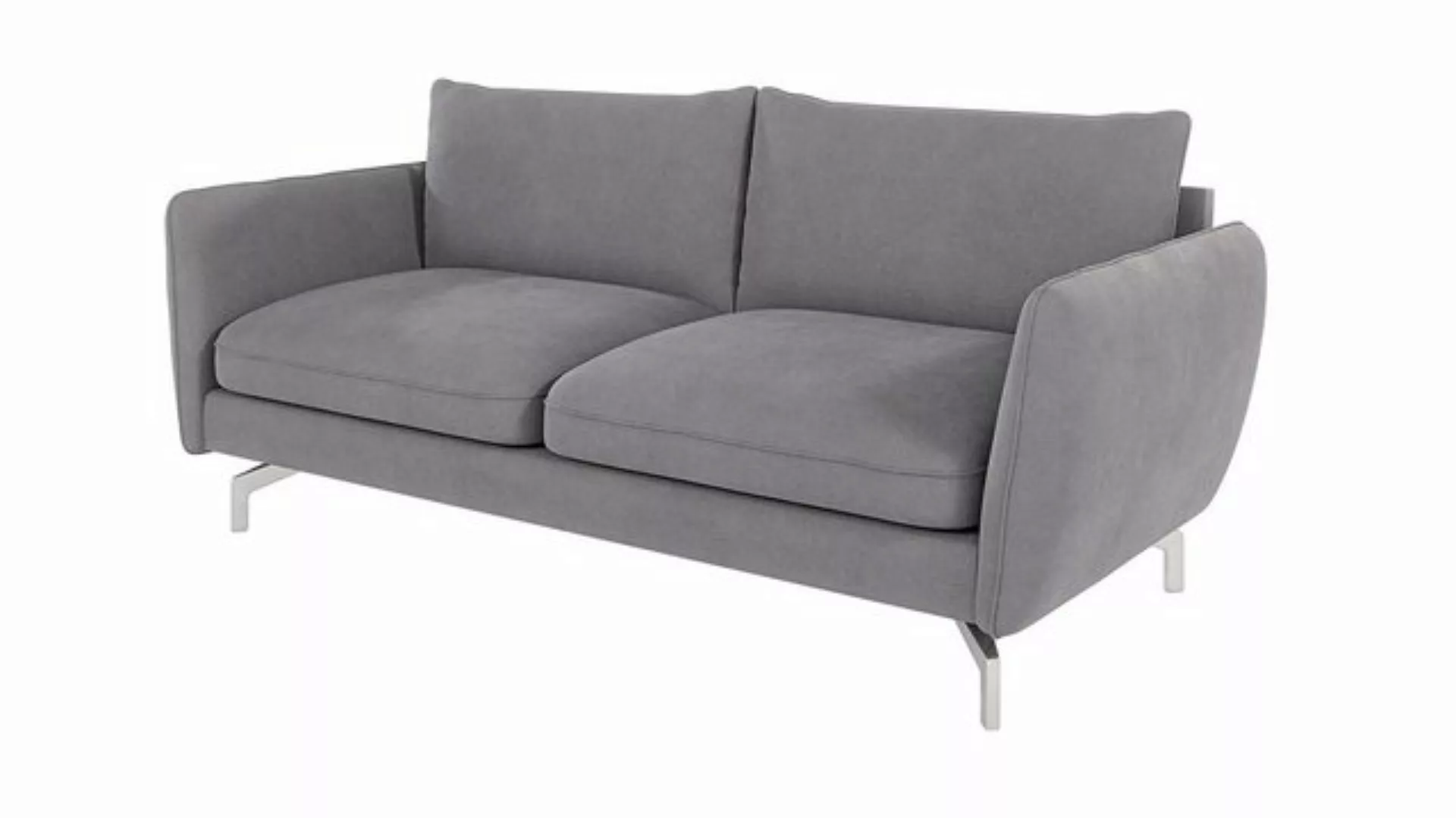 S-Style Möbel 3-Sitzer Modernes Sofa Benita mit Silber Metall Füßen, mit We günstig online kaufen