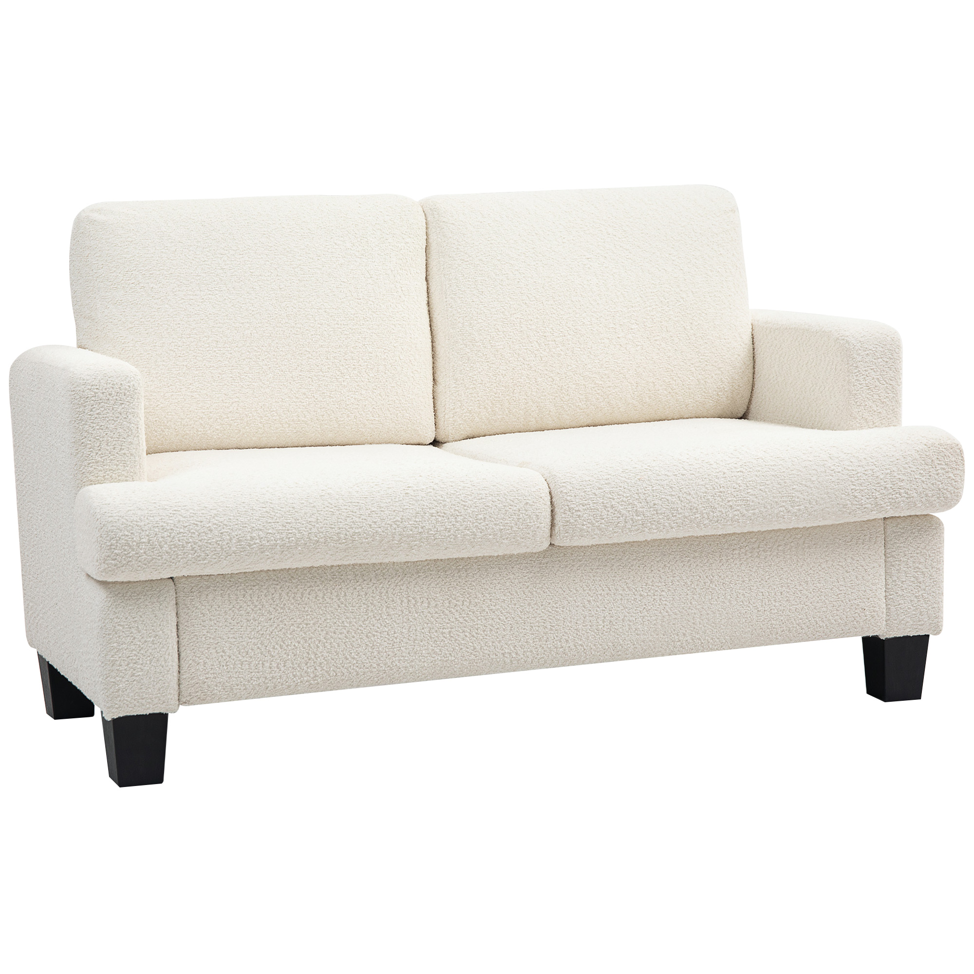 HOMCOM 2-Sitzer-Sofa in Veloursstoff mit Armlehnen, Modernes 2-Sitzer-Sofa günstig online kaufen