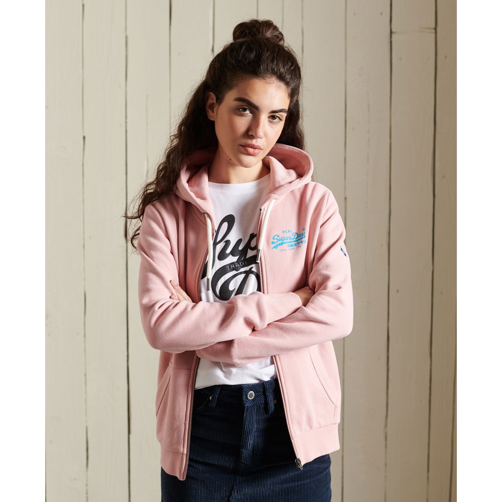 Superdry Vintage Logo Ac Sweatshirt Mit Reißverschluss S Soft Pink günstig online kaufen