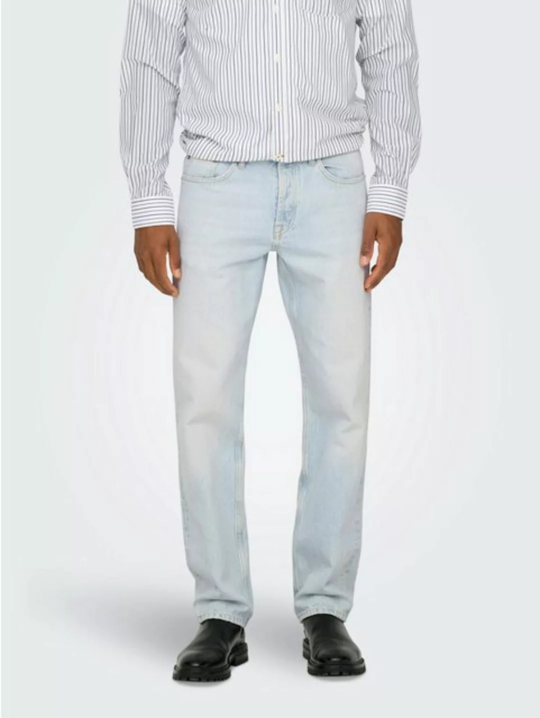 ONLY & SONS Regular-fit-Jeans ONSEDGE STRAIGHT BROMO 0017 DOT DNM NOOS günstig online kaufen