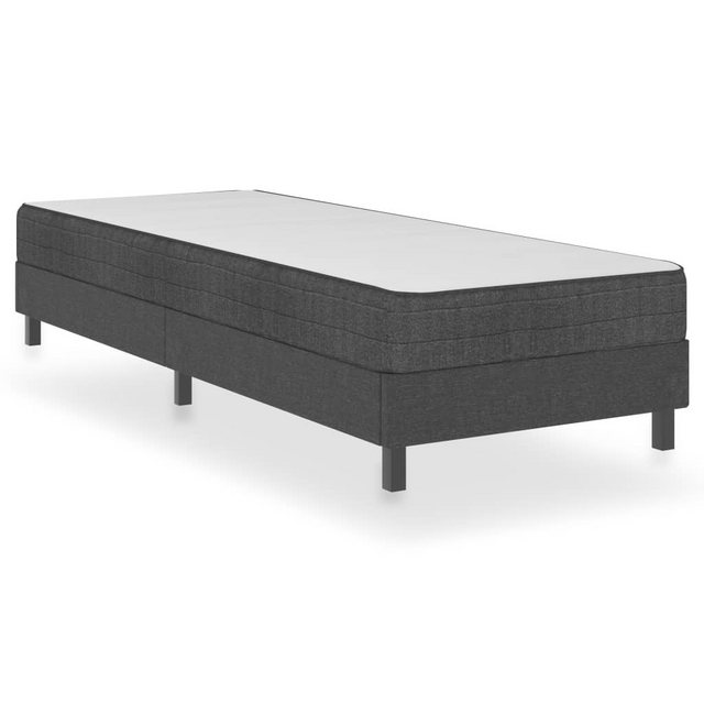 vidaXL Bettgestell Boxspring-Bettgestell Grau Stoff 80x200 cm Einzelbett Be günstig online kaufen