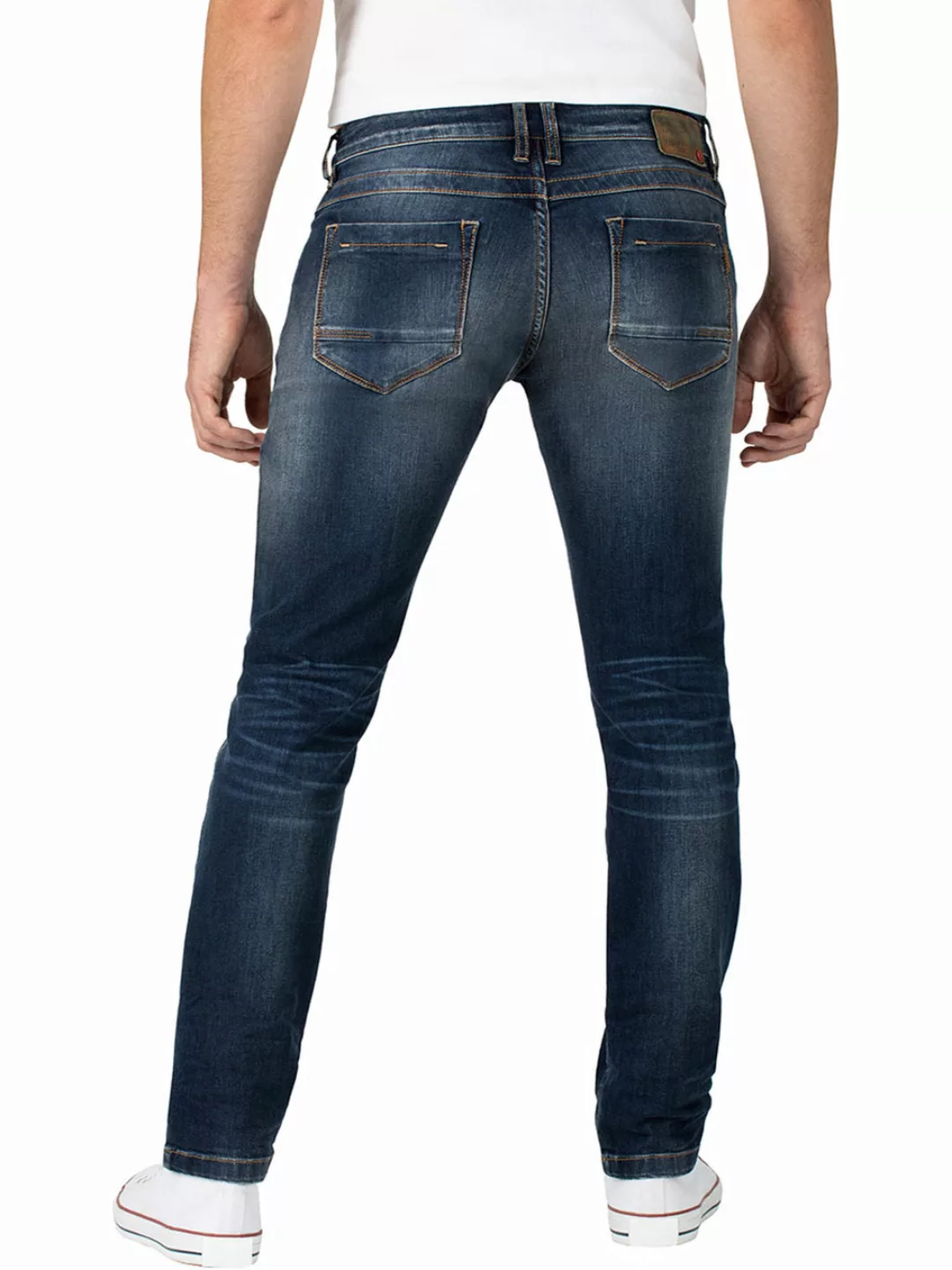 TIMEZONE Herren Jeans ScottTZ - Slim Fit - Blau - Sea Blue Aged Wash günstig online kaufen