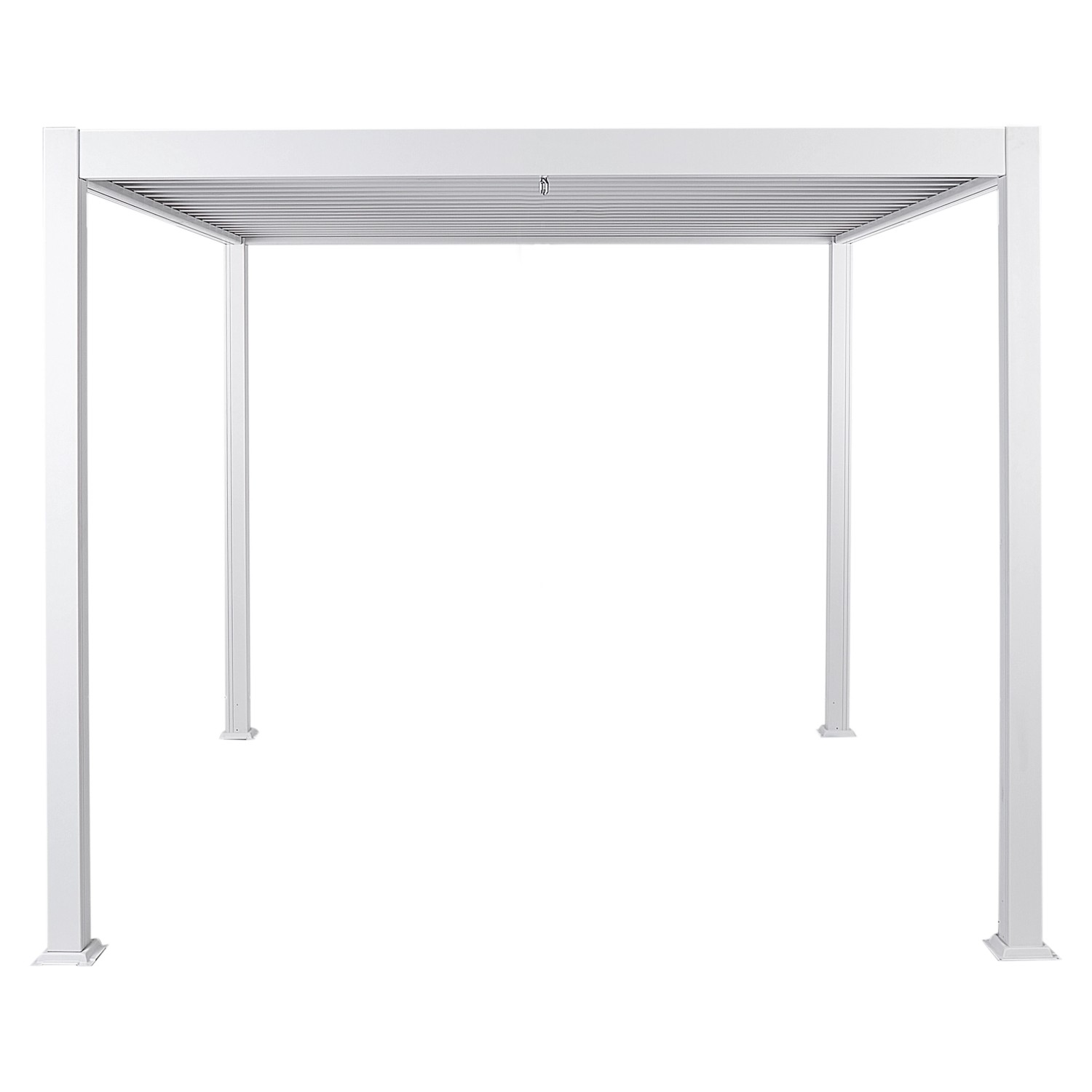 Beliani Garten-Pergola FORNOLI Weiss 310x310x250 günstig online kaufen