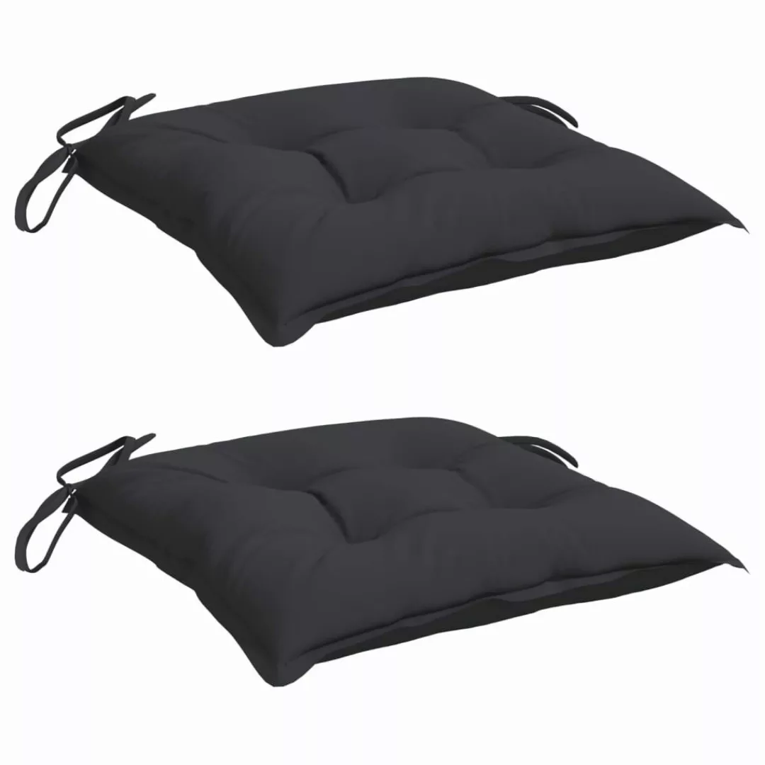 vidaXL Sitzauflage Palettenkissen 2 Stk. Schwarz günstig online kaufen