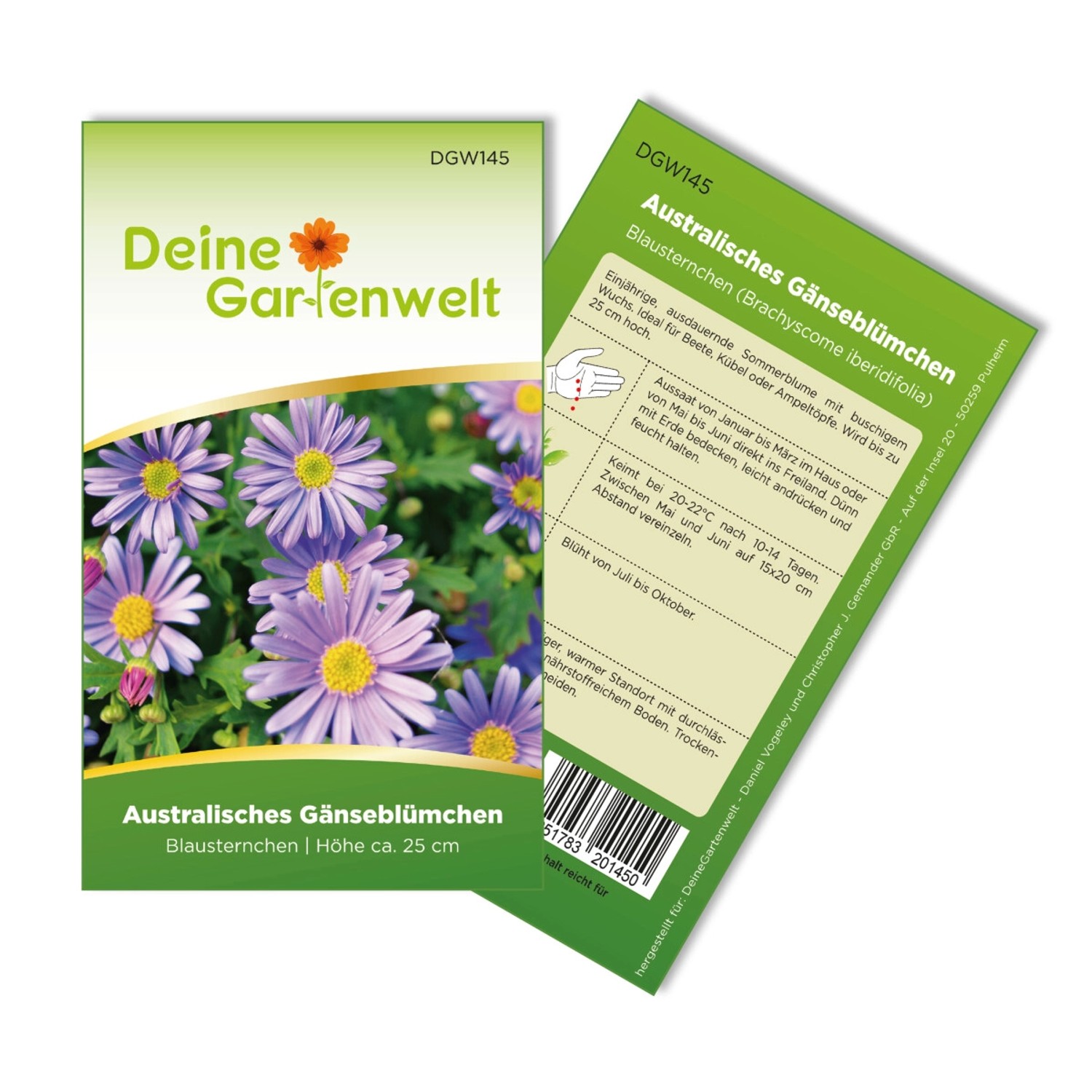 Deine Gartenwelt Australisches Gänseblümchen Blau Samen günstig online kaufen