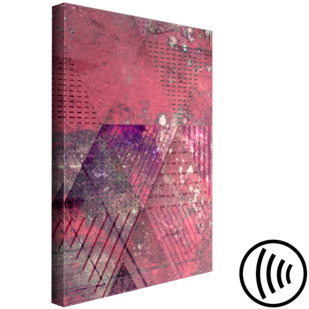 Wandbild Rosa Abstraktion - Geometrisches Muster in intensiv lebendigen Far günstig online kaufen