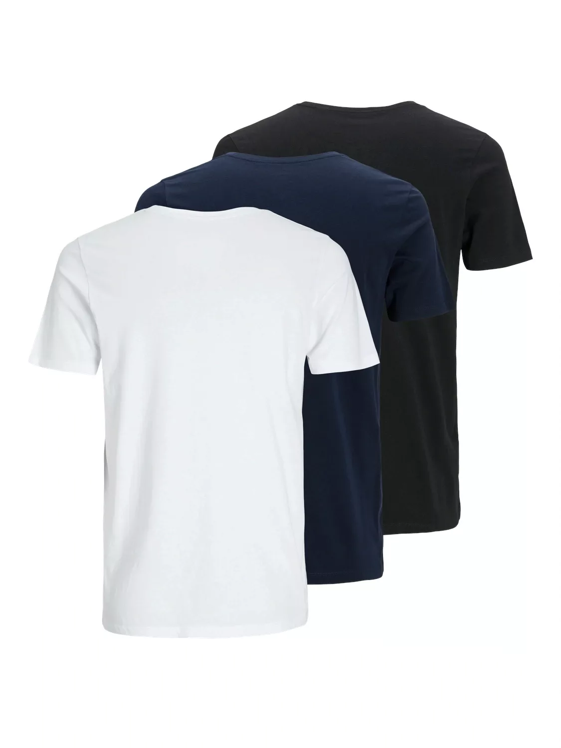Jack & Jones Corp Logo 3 Pack Kurzärmeliges T-shirt 2XL White / Pack 1 Blac günstig online kaufen